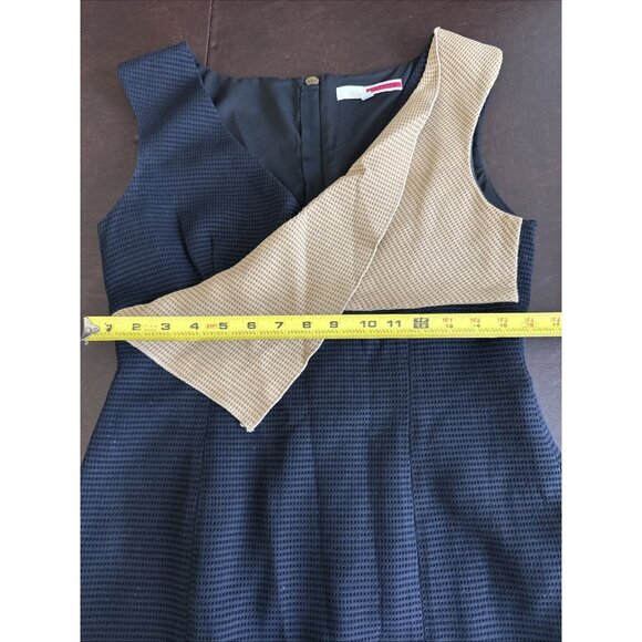 Tracy Reese Womens Sleeveless Black & Tan Textured Dress Size 8 - Picture 10 of 11